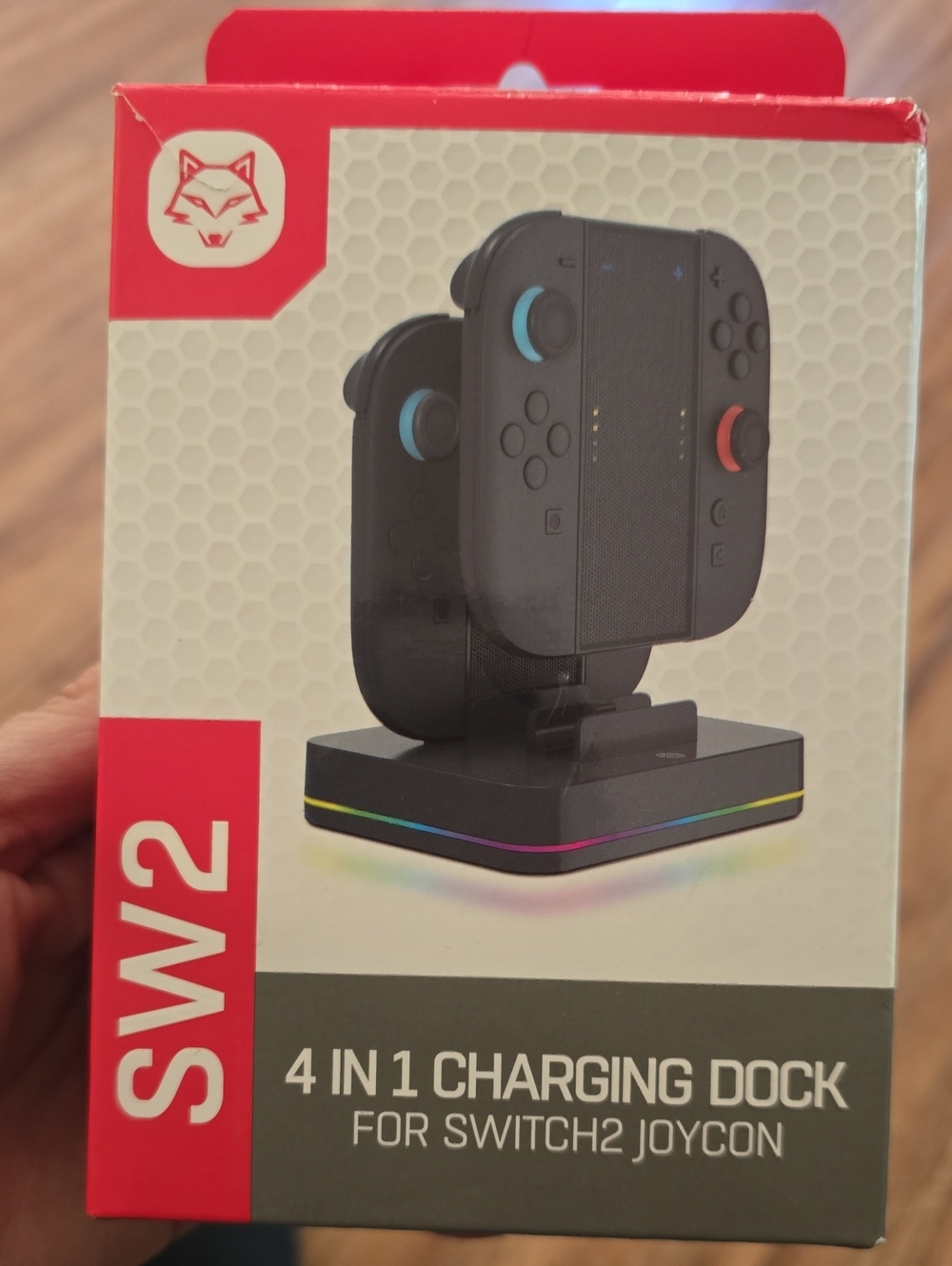 SW2 4-in-1 Charging Dock for Switch JoyCon - Black with RGB Accent